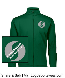 Adult Warm-Up Jacket (Dark Green) Design Zoom